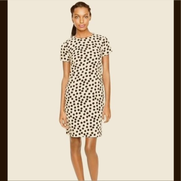 J. Crew Dresses & Skirts - J Crew polka dot capsleeve dress size 4